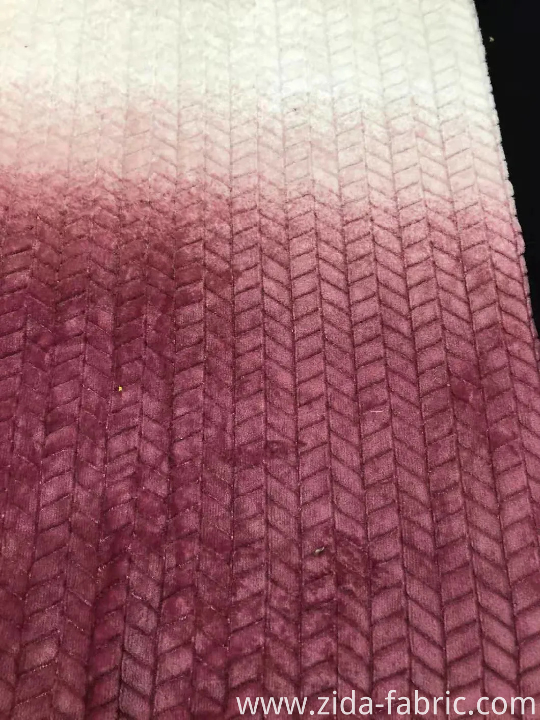 100%Polyester Double Flannel with Jacquard Knitted Fabric